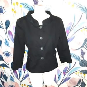 Black Nicole Miller lined button down jacket